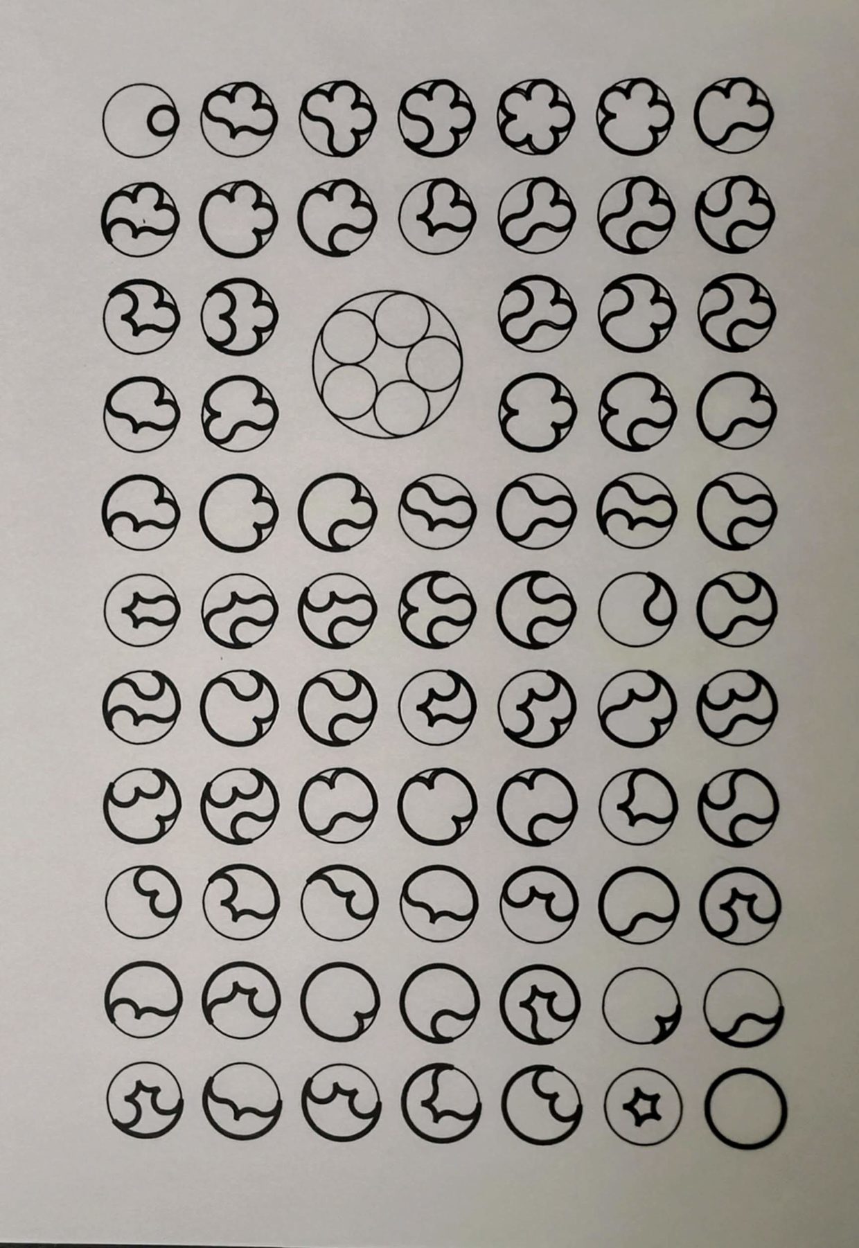 Five circles in one